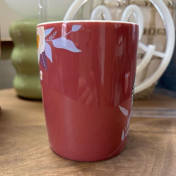 Starbucks Logo 2020 Mauve Floral Mermaid Siren Coffee Tea Mug Cup 10 Fl OZ - Picture 4 of 8